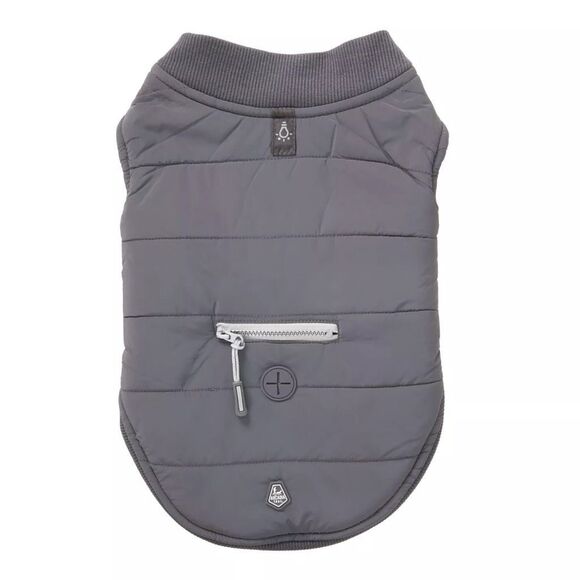 Arcadia Trail Gray Chrome Ultra Reflective Dog Jacket Sherpa Lined Size‎ XL - Picture 2 of 5